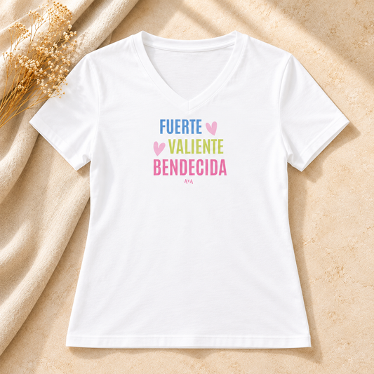 Fuerte, valiente y bendecida Camiseta
