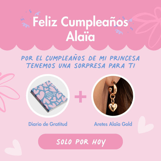 Kit Diario de Gratitud + Aretes Alaïa Gold
