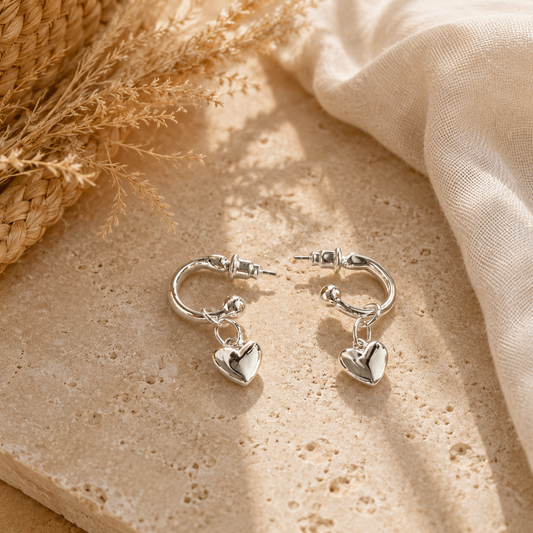 Aretes Alaïa - Plateados