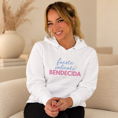 Fuerte, valiente y bendecida Hoodie
